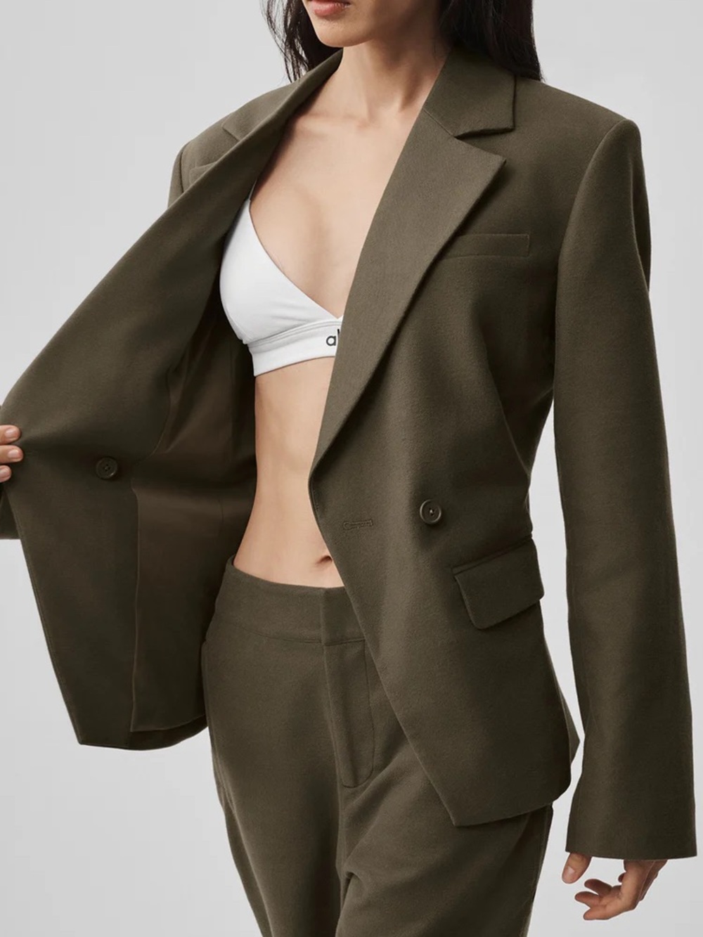 ALO Yoga Olive Tailored Blazer